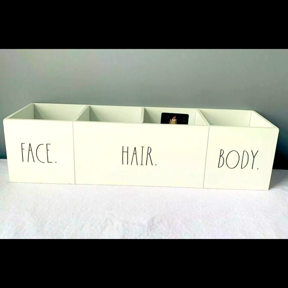 NWT Rae Dunn Cosmetic FACE, HAIR & BODY Organizer